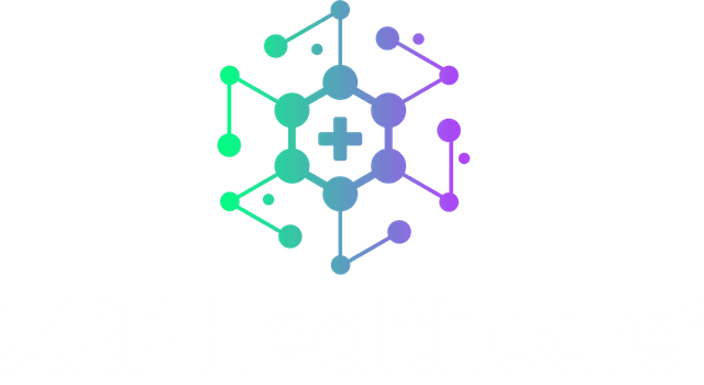 XRP Healthcare logo white vertical