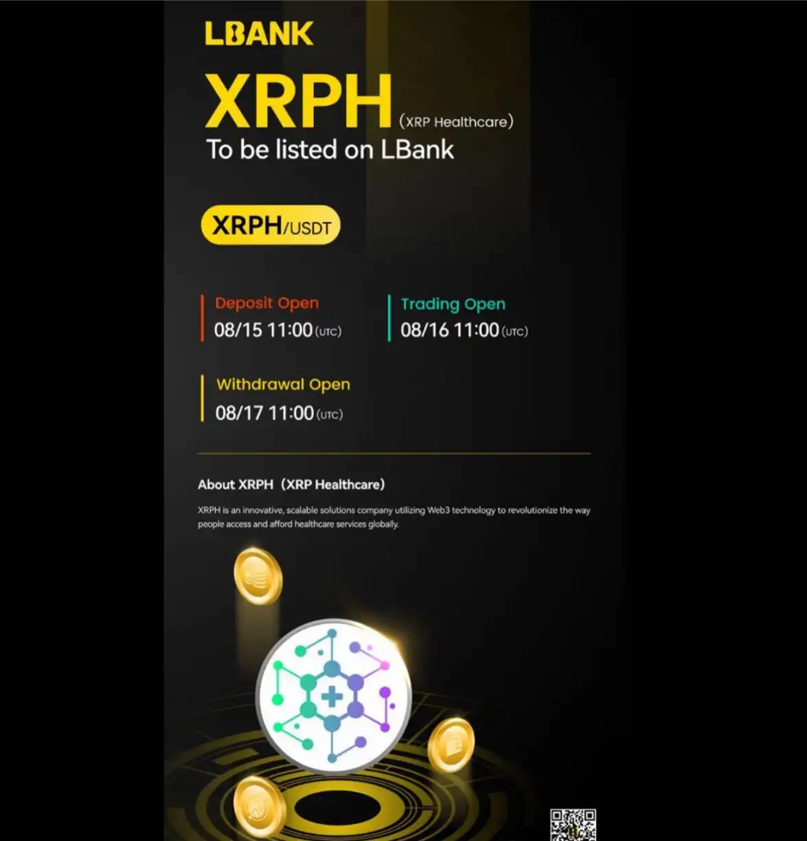 XRPH Will Be Listed On Global Crypto Exchange LBank August 16th 11:00 UTC 2023
