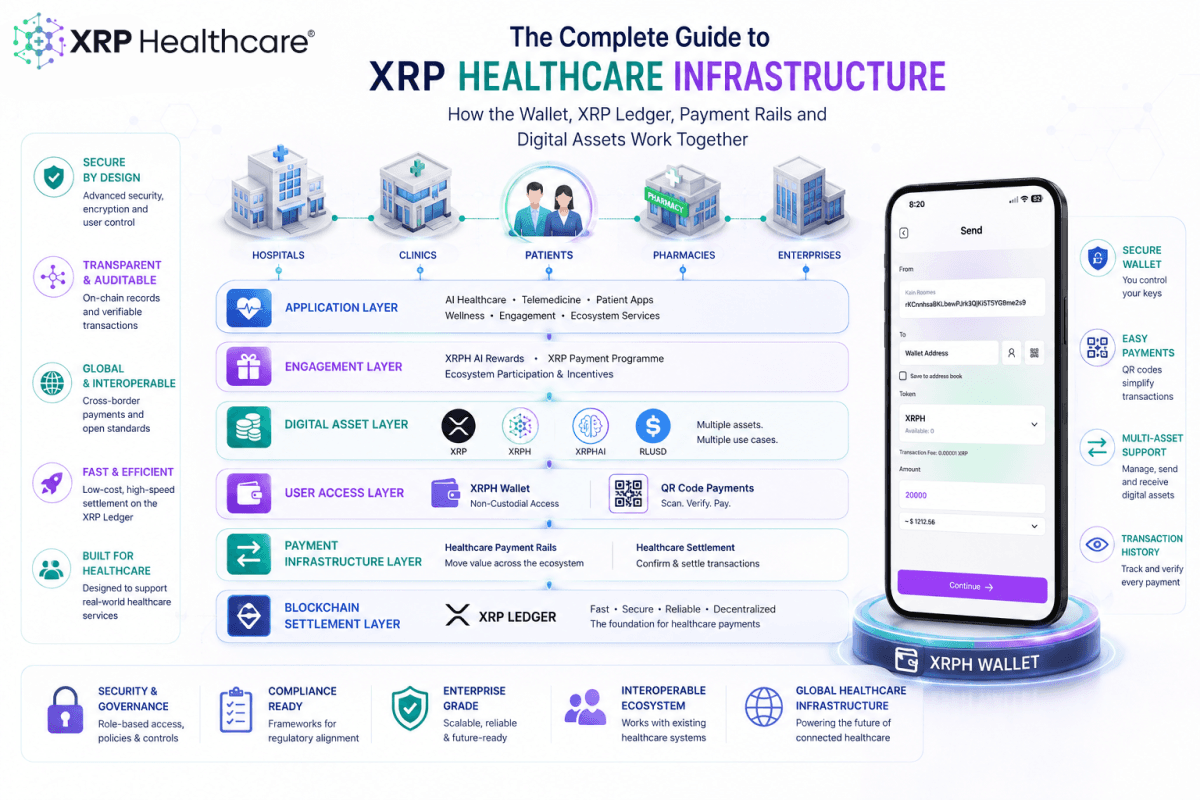 The Complete Guide to XRP Healthcare Infrastructure: How the Wallet, XRP Ledger, Payment Rails and Digital Assets Work Together